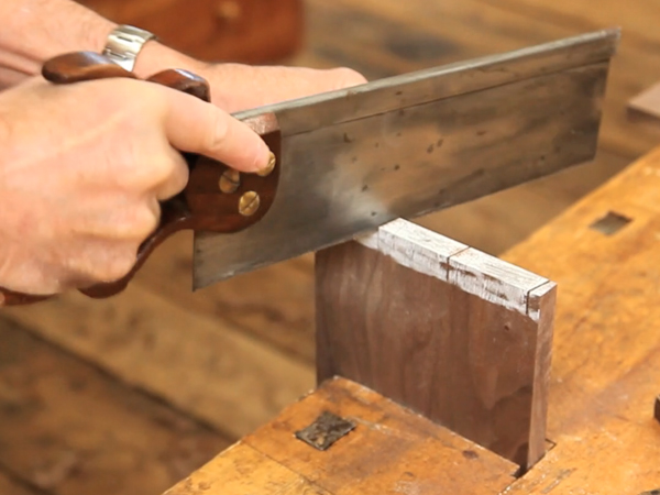 VIDEO: Sawing Through Dovetail Pins