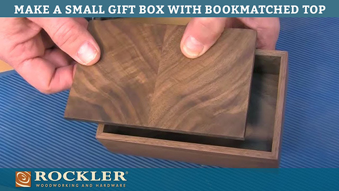 Making a gift box with bookmatched top
