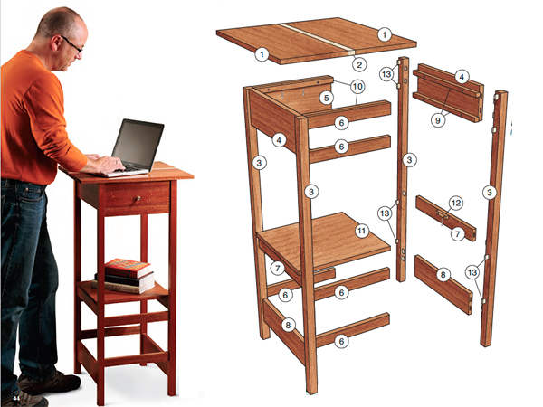 Project Standing Laptop Desk Woodworking Blog Videos