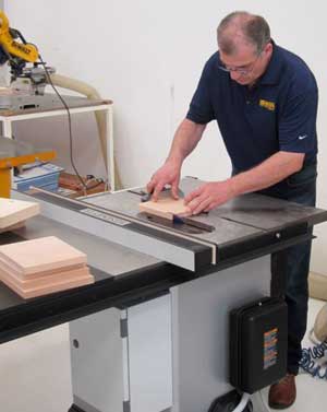 table saw in use
