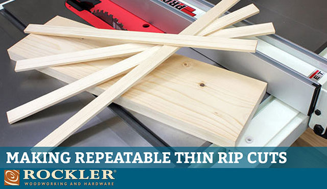 Making repeatable thin rip cuts