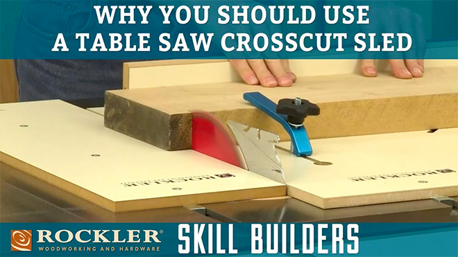 Cutting lumber with a crosscut sled