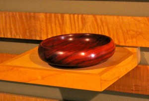 lathe turned wooden bowl