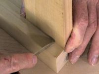 Marking out cuts for table leg tenon
